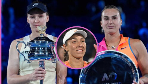 Pictured: Aryna Sabalenka, Elena Rybakina, and Jessica Pegula.