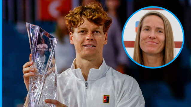 Pictured: Jannik Sinner and Justine Henin.