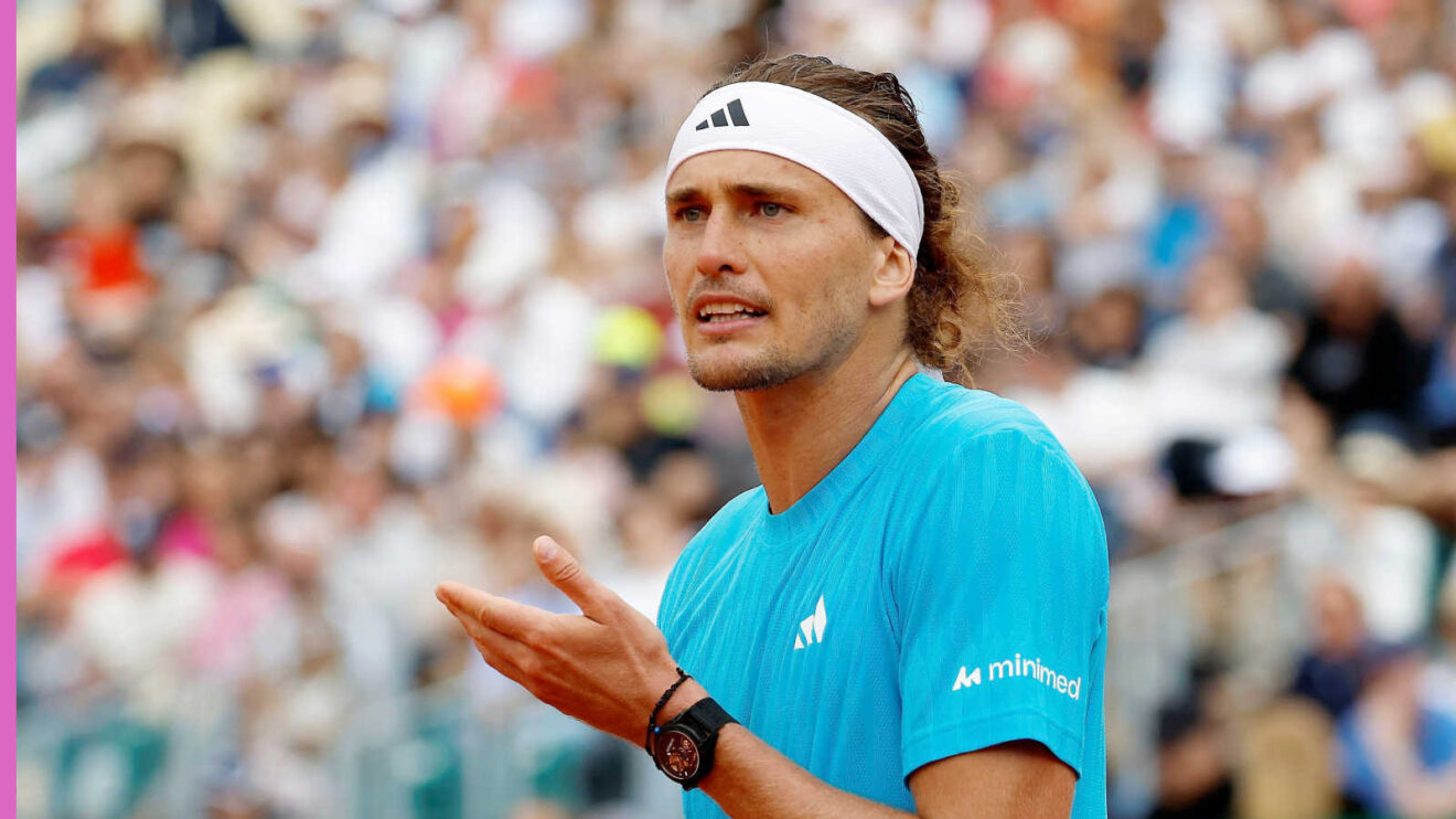 A frustrated Alexander Zverev