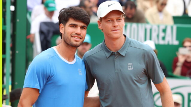 Carlos Alcaraz and Jannik Sinner in Monte Carlo