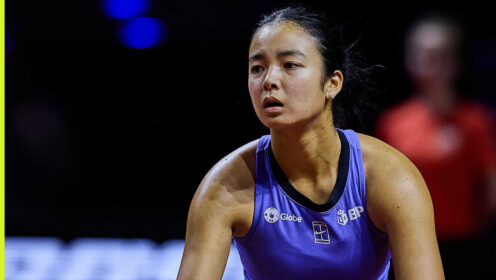 Pictured: Alex Eala during her match