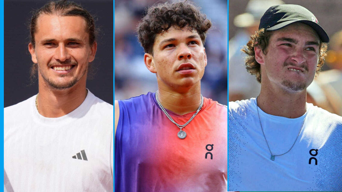 Pictured: Alexander Zverev, Ben Shelton and Joao Fonseca