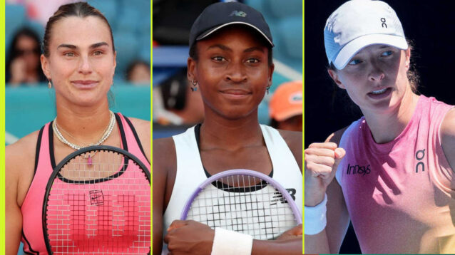 Pictured: Aryna Sabalenka, Coco Gauff, Iga Swiatek