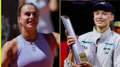 Pictured: Aryna Sabalenka and Elena Rybakina