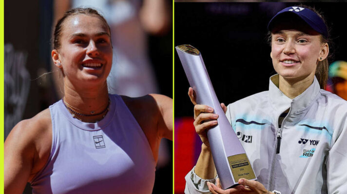 Pictured: Aryna Sabalenka and Elena Rybakina