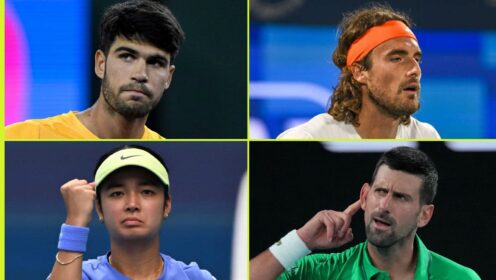 Carlos Alcaraz, Stefanos Tsitsipas, Alex Eala and Novak Djokovic