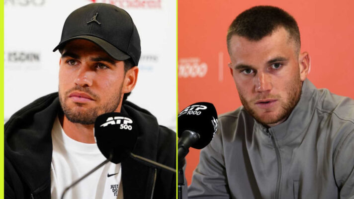 Pictured: Carlos Alcaraz and Jack Draper