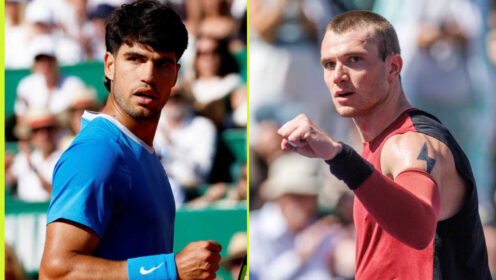 Pictured: Carlos Alcaraz and Jack Draper