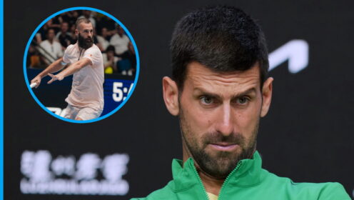 Novak Djokovic and Benoit Paire
