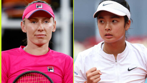 Pictured: Ekaterina Alexandrova and Alex Eala