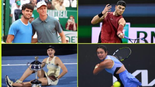 Jannik Sinner, Carlos Alcaraz, Jack Draper, Elena Rybakina and Alex Eala