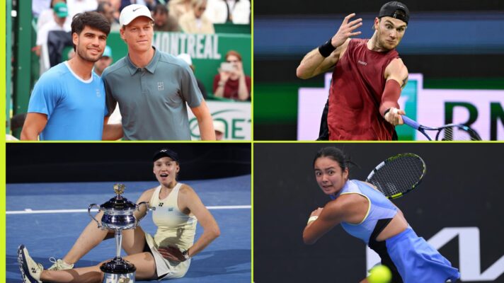 Jannik Sinner, Carlos Alcaraz, Jack Draper, Elena Rybakina and Alex Eala