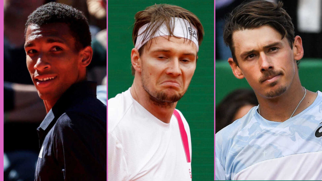 Pictured: Felix Auger-Aliassime, Alexander Bublik and Alex de Minaur