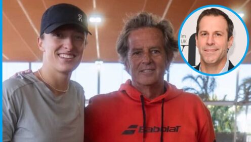 Iga Swiatek, Francisco Roig and Greg Rusedski