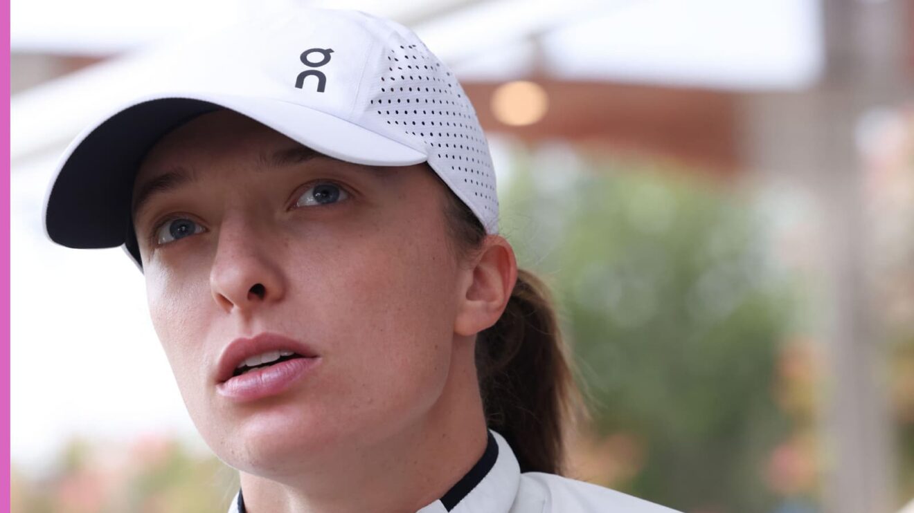 Iga Swiatek speaks at the Madrid Open