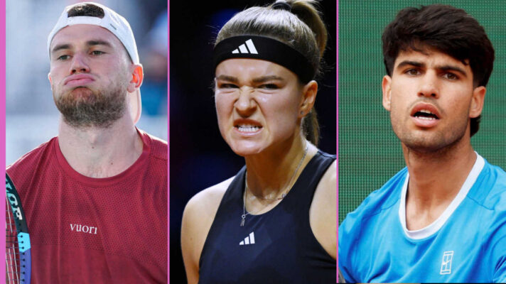 Pictured: Jack Draper, Karolina Muchova and Carlos Alcaraz