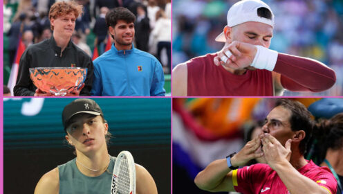 Pictured: Sinner and Alcaraz, Draper, Swiatek and Nadal