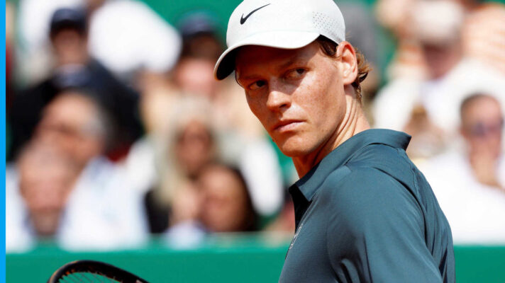 Pictured: Jannik Sinner during a match