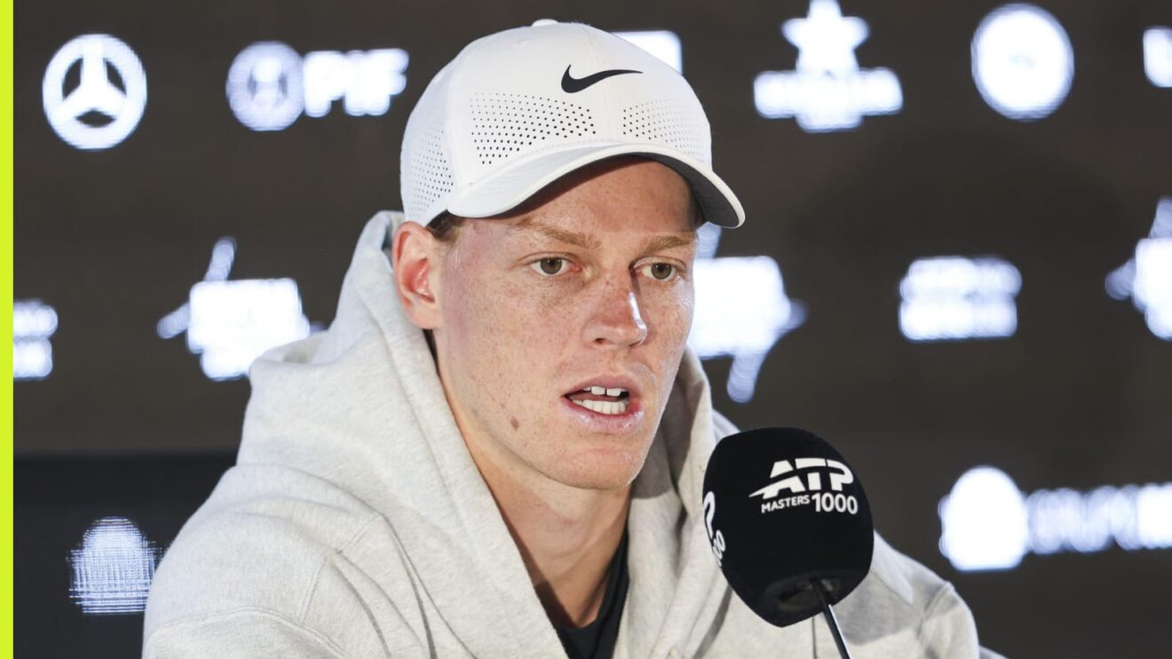 Jannik Sinner speaks to the media in Madrid