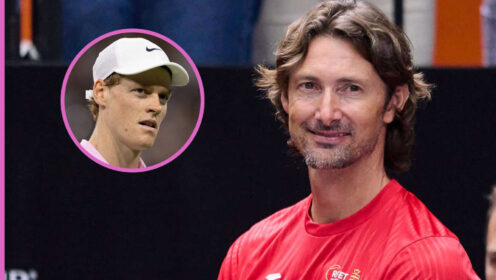 Pictured: Juan Carlos Ferrero and inset of Jannik Sinner