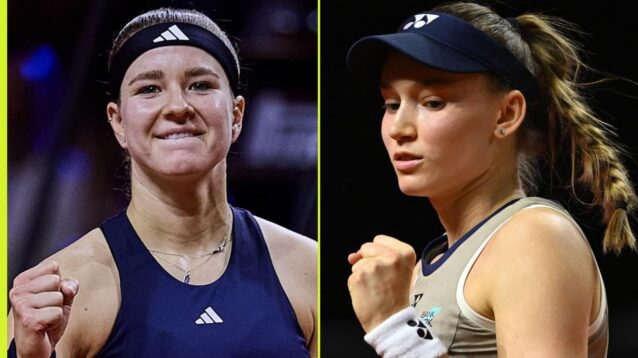 Karolina Muchova and Elena Rybakina in Stuttgart