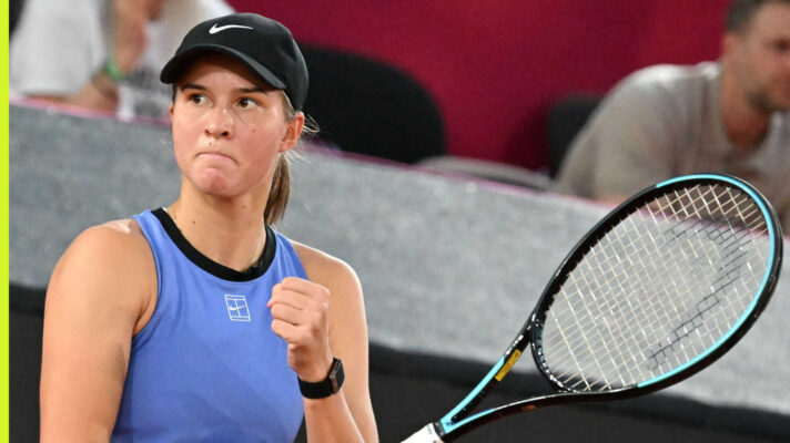 Pictured: Lilli Tagger during her match