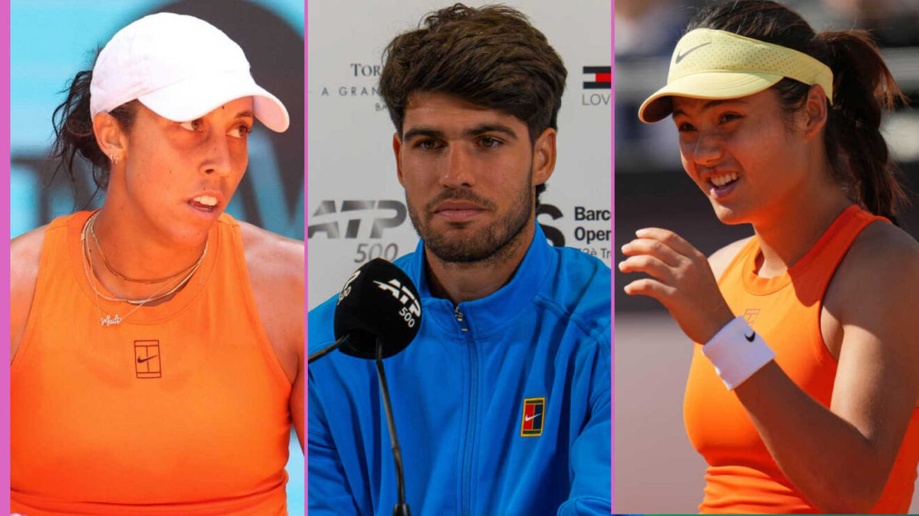 Pictured: Madison Keys, Carlos Alcaraz and Emma Raducanu
