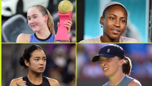 Mirra Andreeva, Coco Gauff, Alex Eala and Iga Swiatek