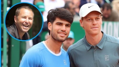 Jannik Sinner, Carlos Alcaraz and Danny Sapsford