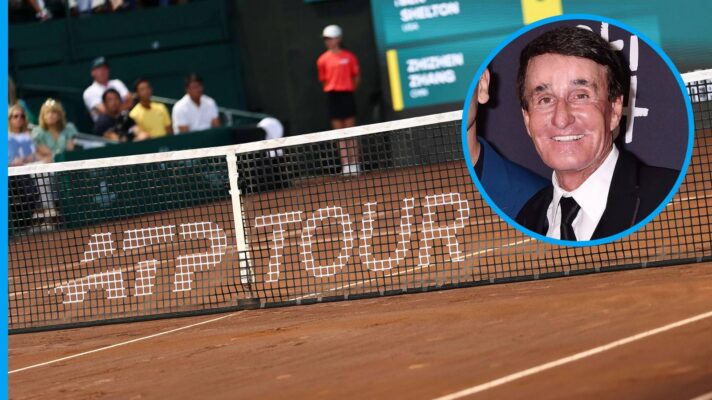 The ATP Tour logo and Rick Macci
