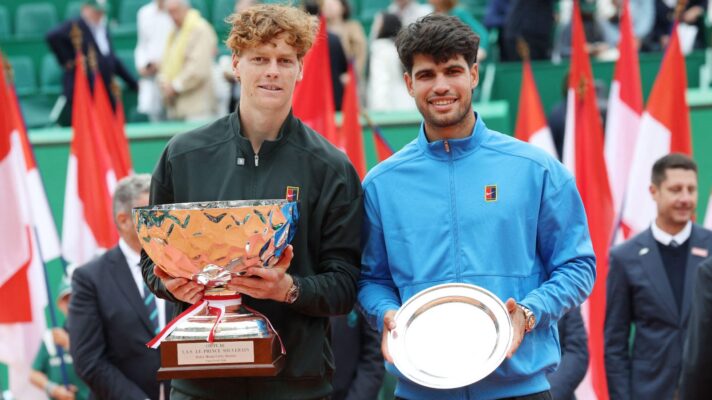 Jannik Sinner and Carlos Alcaraz in Monte Carlo