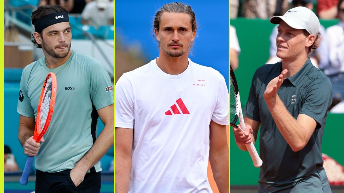 Taylor Fritz, Alexander Zverev and Jannik Sinner