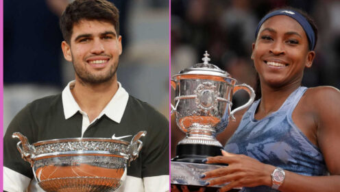 Pictured: 2025 French Open winners Carlos Alcaraz and Coco Gauff