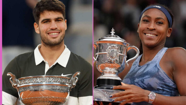 Pictured: 2025 French Open winners Carlos Alcaraz and Coco Gauff