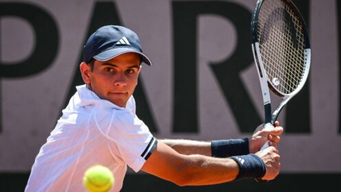Rafael Jodar of Spain in action at the French Open