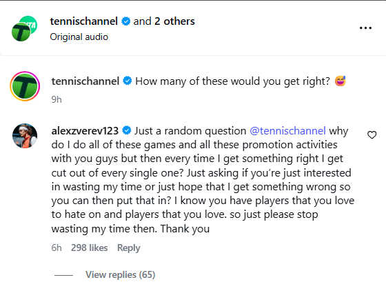 Alexander Zverev takes issue with the way he is treated by the media – ‘Stop wasting my time’