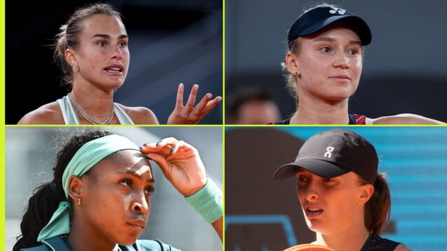 Aryna Sabalenka, Elena Rybakina, Coco Gauff and Iga Swiatek in Madrid