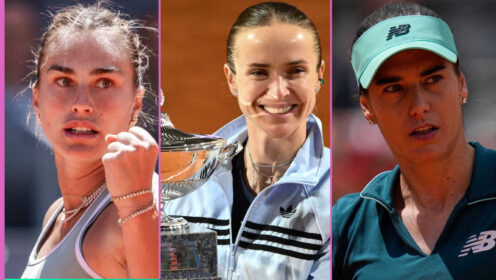 Pictured: Aryna Sabalenka, Elina Svitolina and Sorana Cirstea