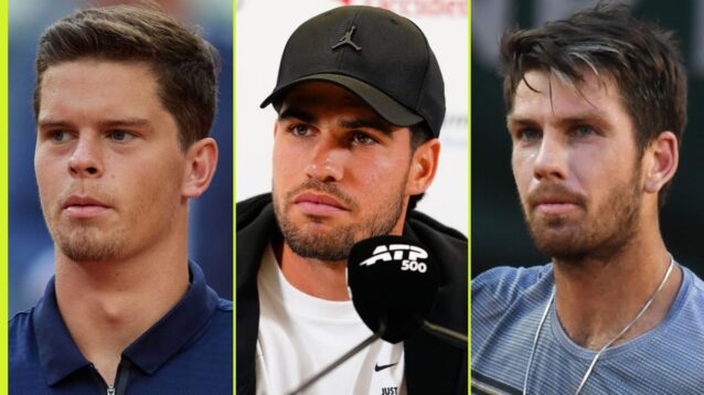 Alexander Blockx, Carlos Alcaraz and Cameron Norrie