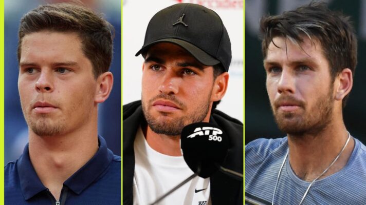 Alexander Blockx, Carlos Alcaraz and Cameron Norrie
