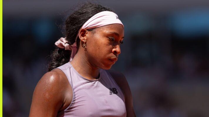Coco Gauff in action at the French Open