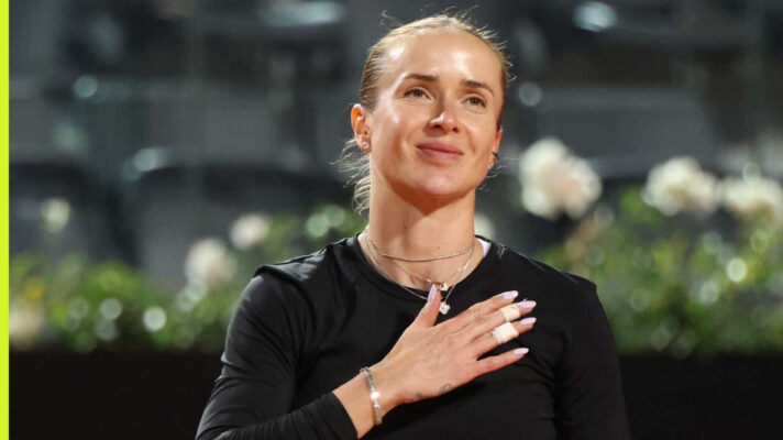Pictured: Elina Svitolina all smiles after her match