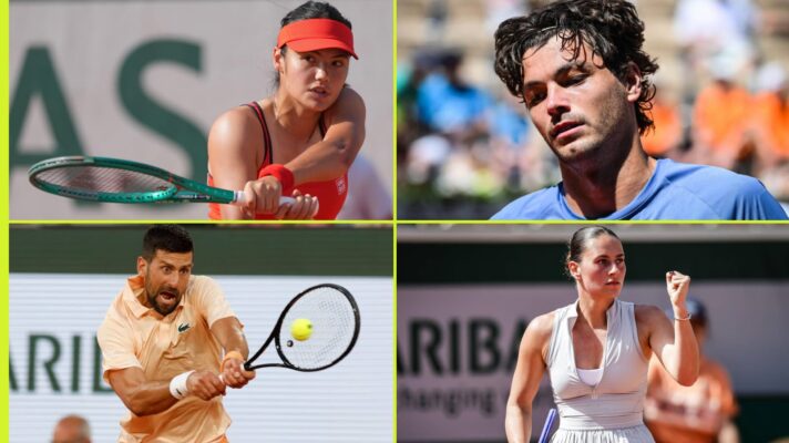 Emma Raducanu, Taylor Fritz, Novak Djokovic and Marta Kostyuk