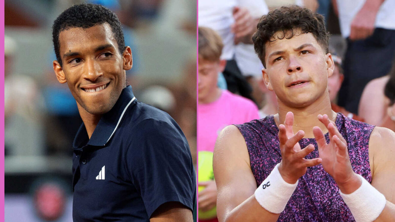 Pictured: Felix Auger-Aliassime and Ben Shelton