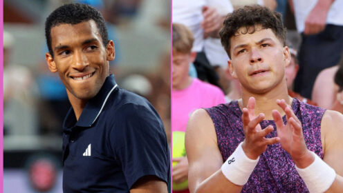 Pictured: Felix Auger-Aliassime and Ben Shelton