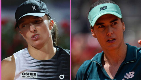 Pictured: Iga Swiatek and Sorana Cirstea