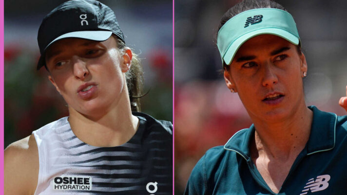 Pictured: Iga Swiatek and Sorana Cirstea