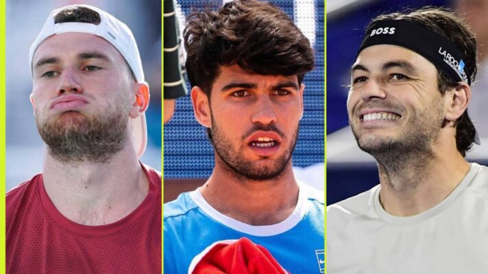 Jack Draper, Carlos Alcaraz and Taylor Fritz