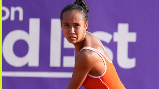 Pictured: Leylah Fernandez in action