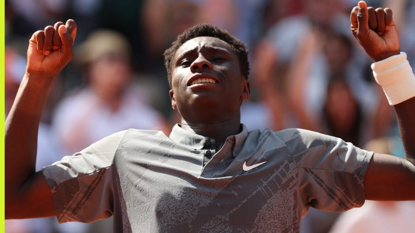 Moise Kouame celebrates at the Fench Open